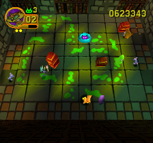 Rat Attack! (PlayStation) screenshot: Haunted Hall.