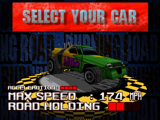 Burning Road (PlayStation) screenshot: Nitro car