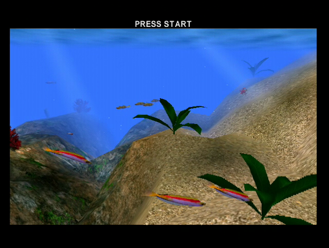 Deep Fighter (Dreamcast) screenshot: Attract mode swim-through