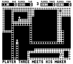 Checkmate (Arcade) screenshot: Player 3 crashes