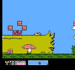 Mappy Kids (NES) screenshot: Ducking
