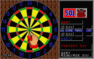 Bully's Sporting Darts (Atari ST) screenshot: Playing 501
