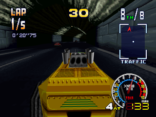 Burning Road (PlayStation) screenshot: Tunnel