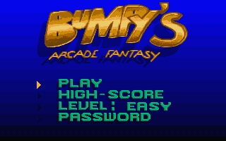 Bumpy's Arcade Fantasy (Atari ST) screenshot: Main menu