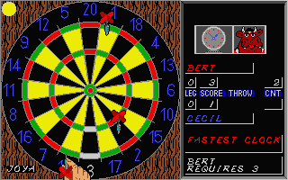 Bully's Sporting Darts (Atari ST) screenshot: Playing around the clock