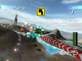 N.GEN Racing (PlayStation) screenshot: Qualifying lap