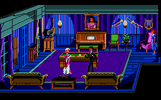 The Colonel's Bequest (Atari ST) screenshot: Billards room.