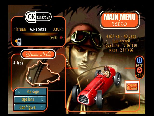 Monaco Grand Prix Racing Simulation 2 (Dreamcast) screenshot: Retro race