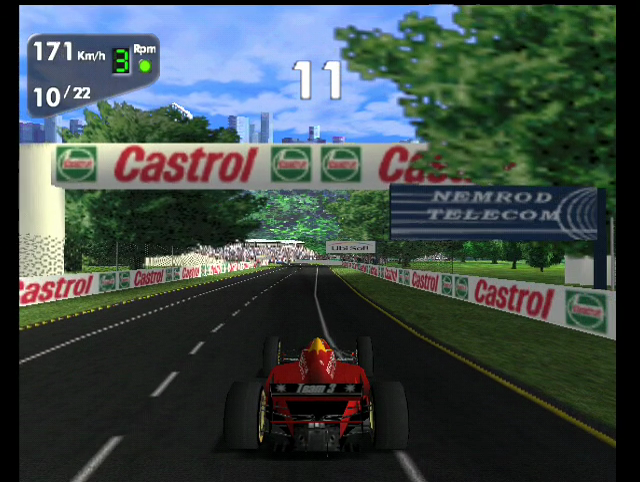 Monaco Grand Prix Racing Simulation 2 (Dreamcast) screenshot: Product placement