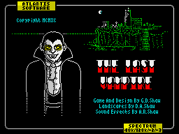 The Last Vampire (ZX Spectrum) screenshot: Title screen
