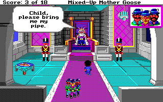Mixed-Up Mother Goose (Amiga) screenshot: Old King Cole.