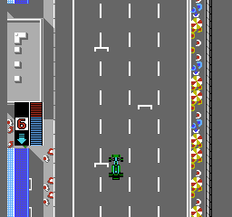 F1 Circus (NES) screenshot: Racing in the United States