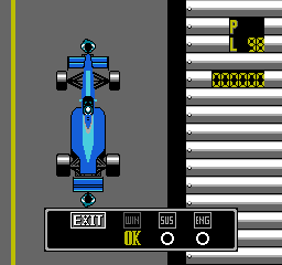 F1 Circus (NES) screenshot: Pit stop