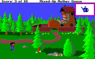 Mixed-Up Mother Goose (Amiga) screenshot: That's the second biggest shoe that I've seen!