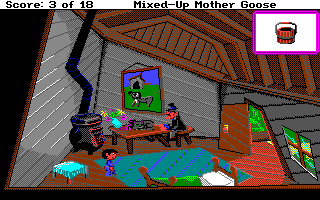 Screenshot of Mixed-Up Mother Goose (Amiga, 1991) - MobyGames