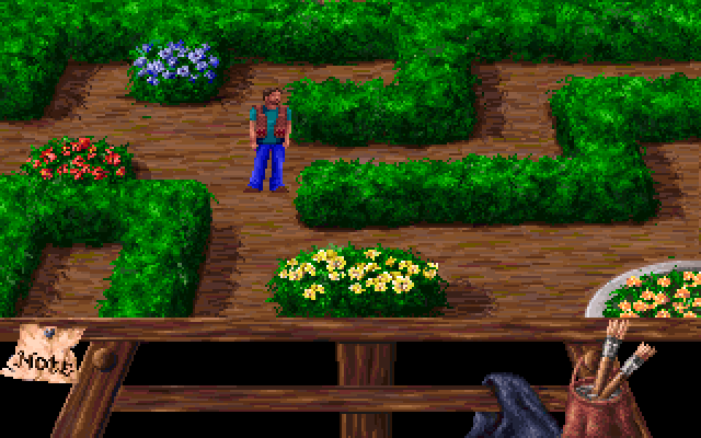 Heaven's Dawn (DOS) screenshot: Palace gardens