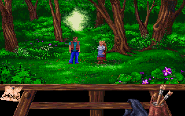 Heaven's Dawn (DOS) screenshot: A girl lost her dog