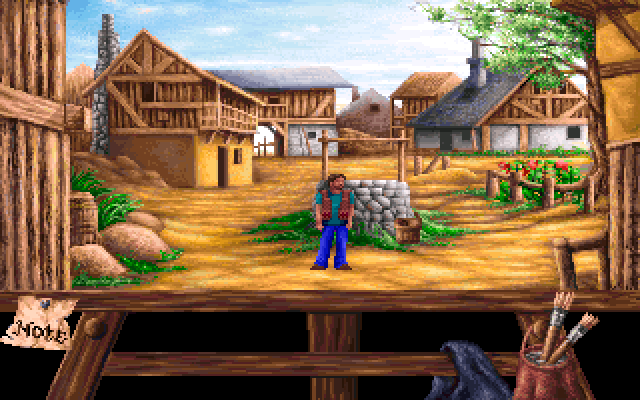 Heaven's Dawn (DOS) screenshot: A village