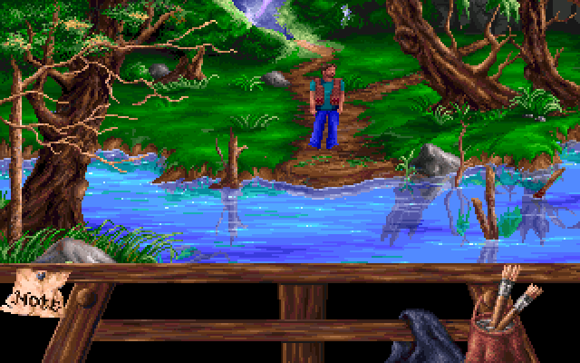 Heaven's Dawn (DOS) screenshot: The hero can't swim