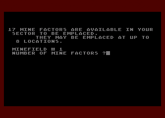 Dnieper River Line (Atari 8-bit) screenshot: Setting up minefields...