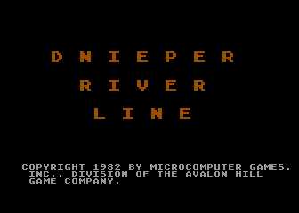 Dnieper River Line (Atari 8-bit) screenshot: Title screen