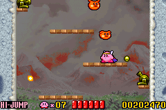 Kirby: Nightmare in Dreamland (Game Boy Advance) screenshot: Beware of the cannons