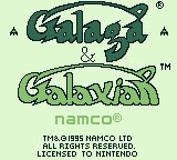 Arcade Classic 3: Galaga / Galaxian (Game Boy) screenshot: Game selection menu