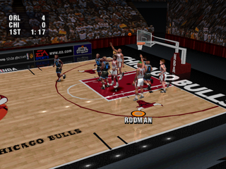 NBA Live 96 (PlayStation) screenshot: Quarter view