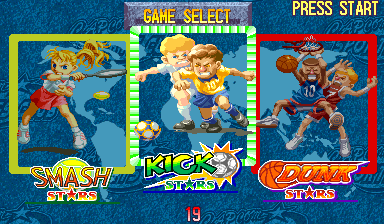 Capcom Sports Club (Arcade) screenshot: Choose a sport
