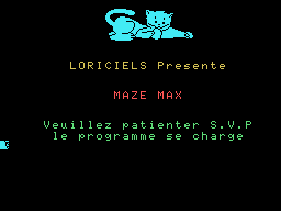 Maze Max (MSX) screenshot: Loading screen