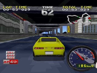 Tokyo Highway Battle (PlayStation) screenshot: Under the highway