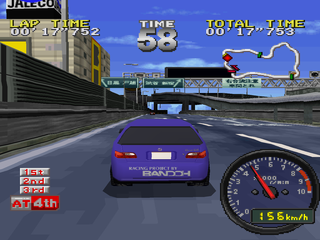 Tokyo Highway Battle (PlayStation) screenshot: Soto Mawari start