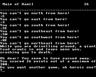Kingdom of Hamil (Electron) screenshot: A toady termination