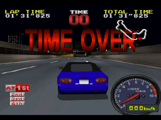 Tokyo Highway Battle (PlayStation) screenshot: Time over