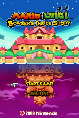 Mario & Luigi: Bowser's Inside Story (Nintendo DS) screenshot: Title Screen.