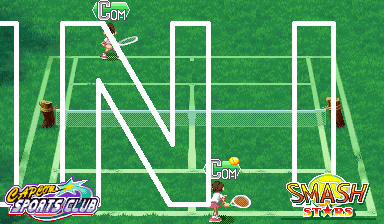 Capcom Sports Club (Arcade) screenshot: Tennis demo