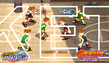 Capcom Sports Club (Arcade) screenshot: Basketball demo