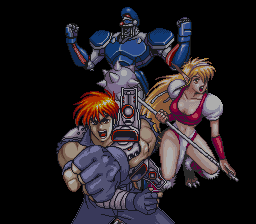 Denjinmakai (SNES) screenshot: Our heroes