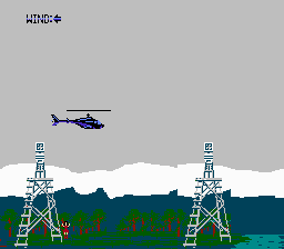 Airwolf (NES) screenshot: Here I come, hostages!