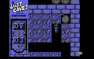 Lost Caves (Amstrad CPC) screenshot: A bomb