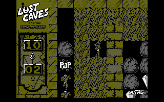 Lost Caves (Amstrad CPC) screenshot: Start of sixth level