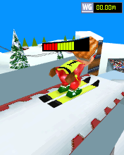 Playman Winter Games (J2ME) screenshot: Trying to time the jump