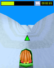 Playman Winter Games (J2ME) screenshot: In the bobsleigh track
