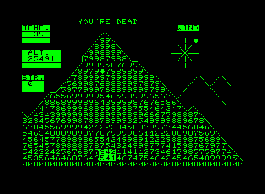 Everest (Commodore PET/CBM) screenshot: So close...