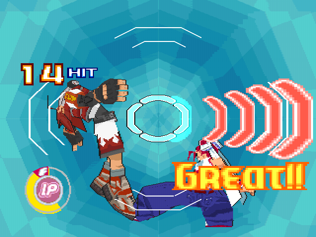 Slap Happy Rhythm Busters (PlayStation) screenshot: Using different characters. Great!!