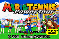 Mario Tennis: Power Tour (Game Boy Advance) screenshot: Title screen