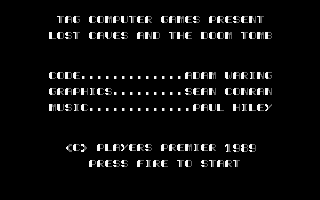 Lost Caves (Amstrad CPC) screenshot: Second title screen