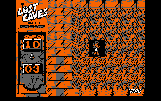 Lost Caves (Amstrad CPC) screenshot: Starting out