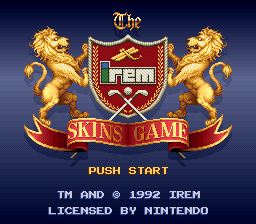 The Irem Skins Game (SNES) screenshot: Title screen