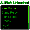 Aliens: Unleashed (J2ME) screenshot: Main menu